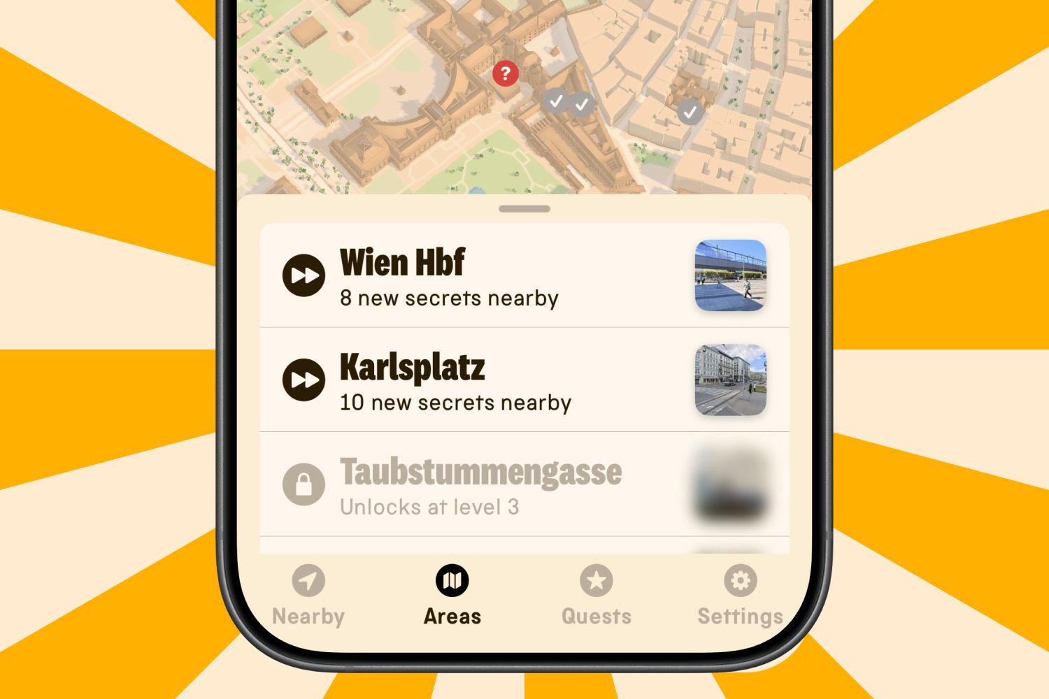 Fast-Travel Points around Vienna, like Wien Hbf and Karlsplatz