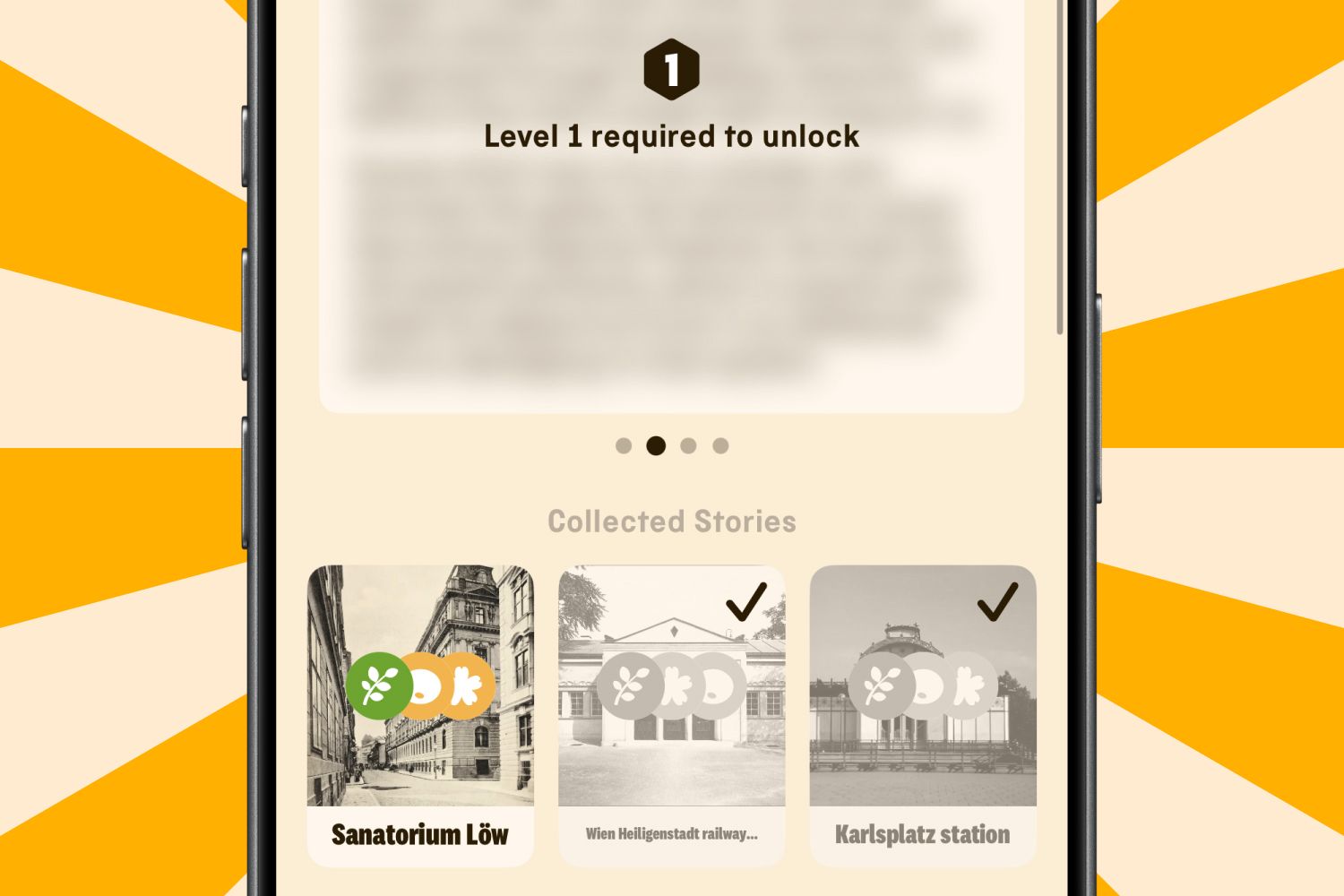A locked quest conclusion in Vienna, with the collected stories used to unlock it
